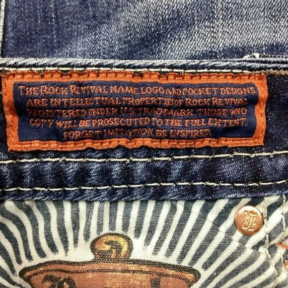 Rock Revival Julie Womens Distressed Capri Jeans Size 29 Blue Denim - Picture 10 of 12